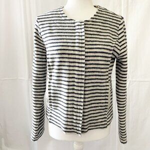 Striped Dolan Left Coast Collection Long-Sleeve Jacket Zip Closure Pockets Small